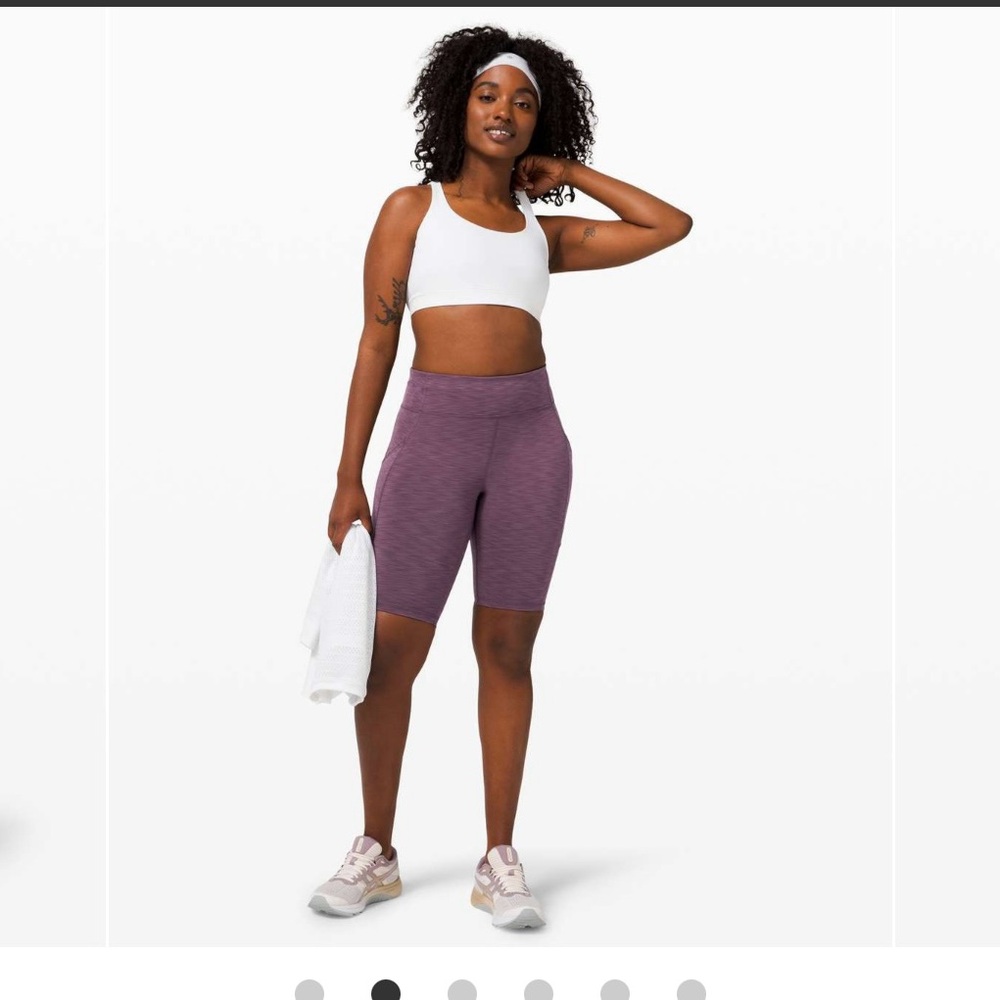 Lululemon Invigorate High -Rise Short 10" Heathered Black Currant ,Size (2)